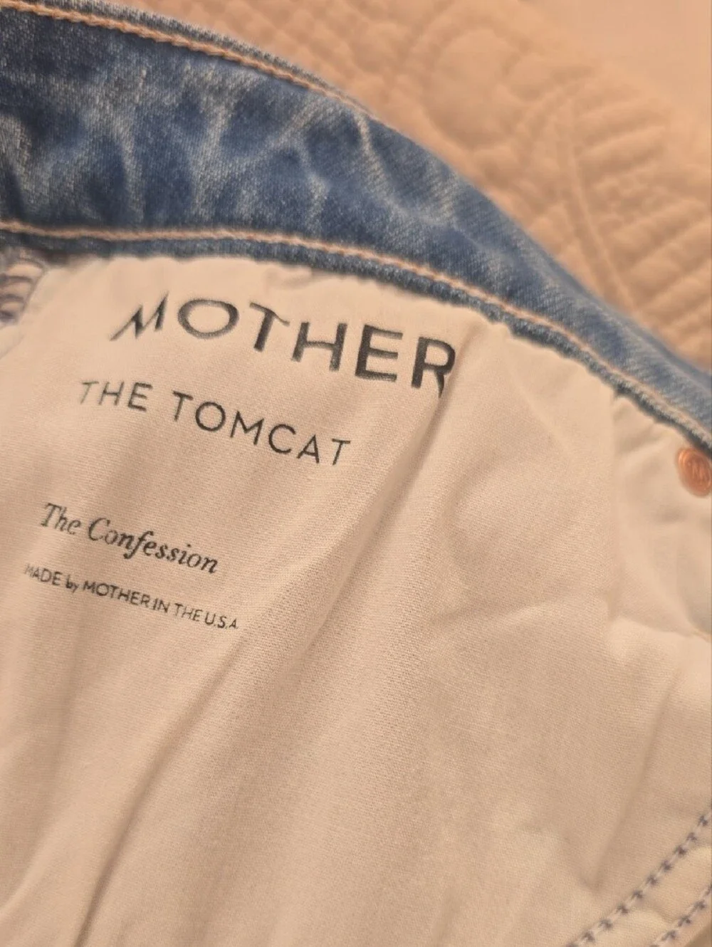 MOTHER The Tomcat Light Blue Distressed Women’s Jeans